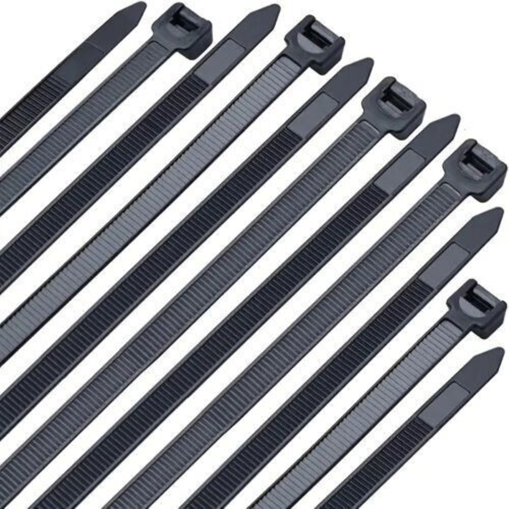 100 Pack Heavy Duty 12 Inch Cable Zip‎ Ties - Ultra Strong Plastic Wire Ties
